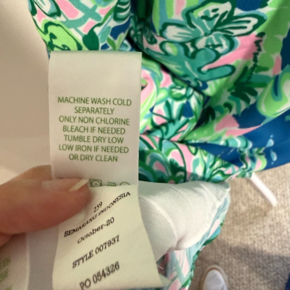 Lilly Pulitzer Large Pamela Shift Dress in Macaw Blue Coconut - Picture 5 of 6